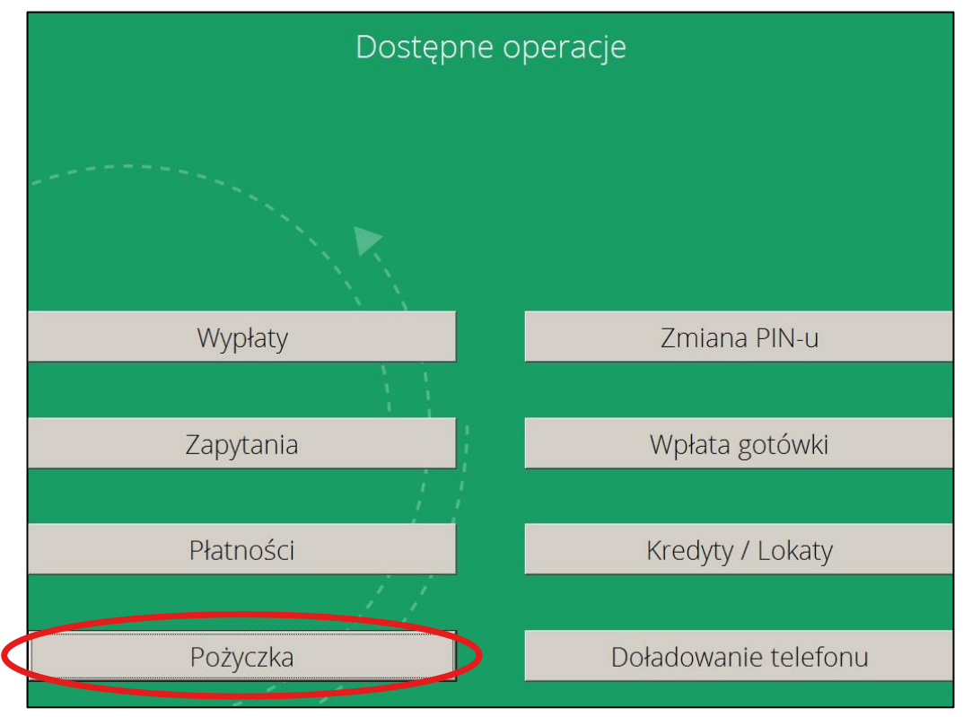 bankomat z szybką pożyczką